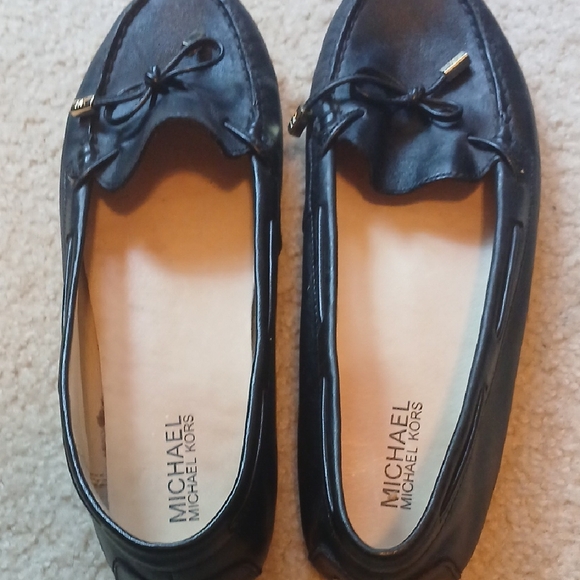 Michael Kors Black Leather Loafers - Picture 5 of 6